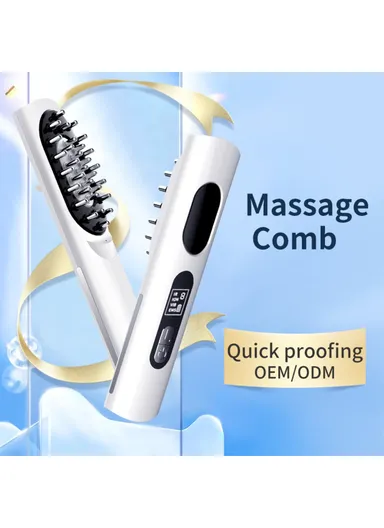 Rechargeable Electric Cordless Hair Scalp Massager Essential, Oil Applicator Hair Growth Serum Oil Brush DYM-043 - White