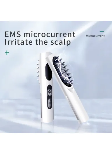 Rechargeable Electric Cordless Hair Scalp Massager Essential, Oil Applicator Hair Growth Serum Oil Brush DYM-043 - White