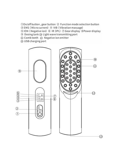 Rechargeable Electric Cordless Hair Scalp Massager Essential, Oil Applicator Hair Growth Serum Oil Brush DYM-043 - White