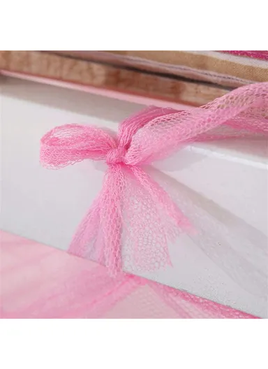 Single Bed Breathable Mosquito Nets, Bed Polyester Netting Mosquito Net (L1.95 x W1.8 x H1.65)m - Pink