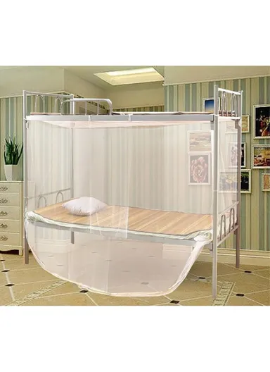 Single Bed Breathable Mosquito Nets, Bed Polyester Netting Mosquito Net (L1.95 x W1.8 x H1.65)m - Pink