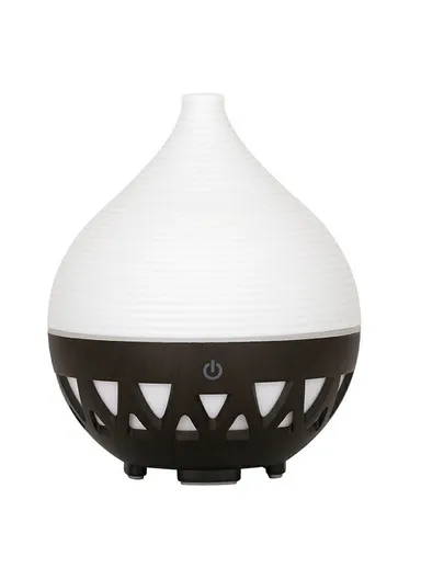 160ml Rechargeable Desktop Humidifier, Quiet Essential Oil Diffuser Humidifier with Ambient Night Light EU Plug (D10 x H13)cm - Black / Style C