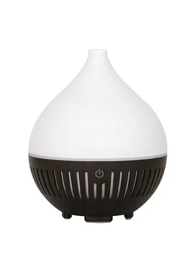 160ml Rechargeable Desktop Humidifier, Quiet Essential Oil Diffuser Humidifier with Ambient Night Light EU Plug (D10 x H13)cm - Black / Style B