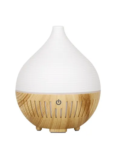 160ml Rechargeable Desktop Humidifier, Quiet Essential Oil Diffuser Humidifier with Ambient Night Light EU Plug (D10 x H13)cm - Brown / Style B