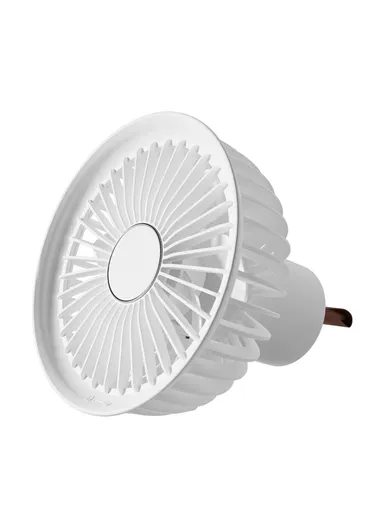 Outdoor Camping Fan LED Lighting Tent Hanging Cooling Fan with Desktop Tripod Y37 - White