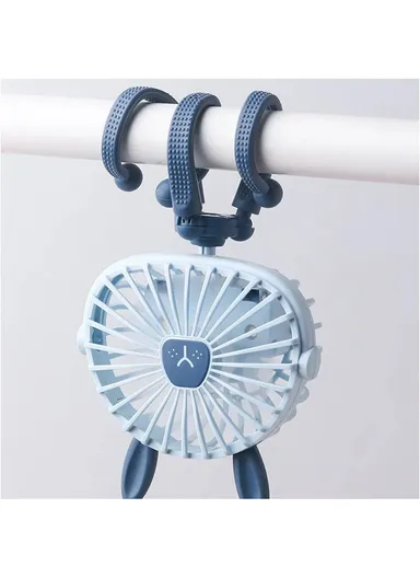 Handheld Baby Stroller Fan 500mAh Octopus Tripod USB Foldable Fan for Office Car with 3 Speed - Pink