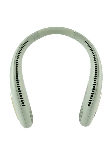 Mini Bladeless Neck Hanging Fan USB Rechargeable Air Cooler Three-Speed Cooling Fan YL-F41 - Green