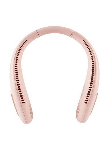 Mini Bladeless Neck Hanging Fan USB Rechargeable Air Cooler Three-Speed Cooling Fan YL-F41 - Pink