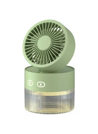 Desktop Air Conditioner Fan Rechargeable Desk Air Humidifier Cooler USB Cooling Fan 2022-2 - Green