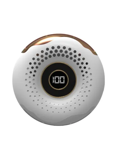 Donut Shape Rechargeable Multifunction Mini Cooling Fan Portable Summer Fan Cooler with Neck Rope T11 - White