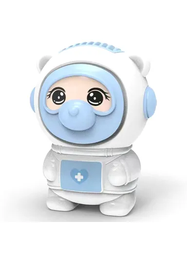 Cartoon Bear Cooling Fan Student Mini Rechargeable Summer Fan with Neck Rope 339-2 - Blue Nurse Bear