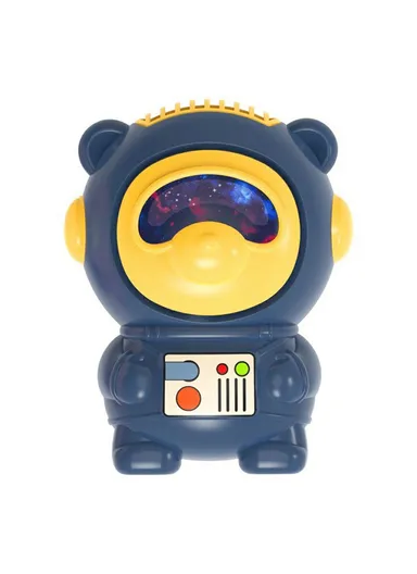 Cartoon Bear Cooling Fan Student Mini Rechargeable Summer Fan with Neck Rope 339-2 - Blue Space Bear