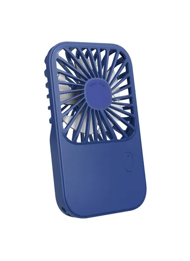 Mini Desktop Handheld Fan Cooler Ultra Thin Summer Cooling Fan with Wrist Strap S-F30 - Dark Blue
