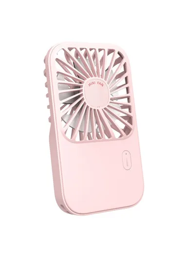 Mini Desktop Handheld Fan Cooler Ultra Thin Summer Cooling Fan with Wrist Strap S-F30 - Pink