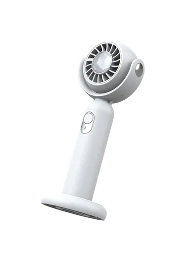 Mini Portable Handheld Desktop Neck Hanging Rotatable Fan Cooler Rechargeable Summer Cooling Fan F10 - White
