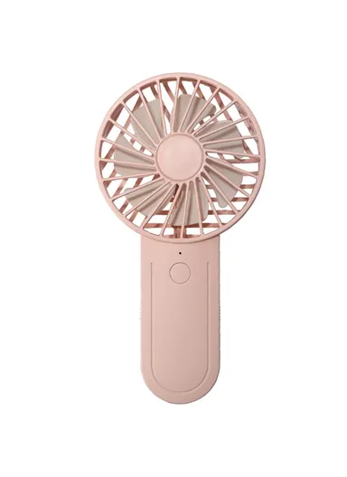 Mini USB Rechargeable Hand-Held Desktop Fan Summer 3-Speed Cooling Fan with Telescopic Hook Y7 - Pink