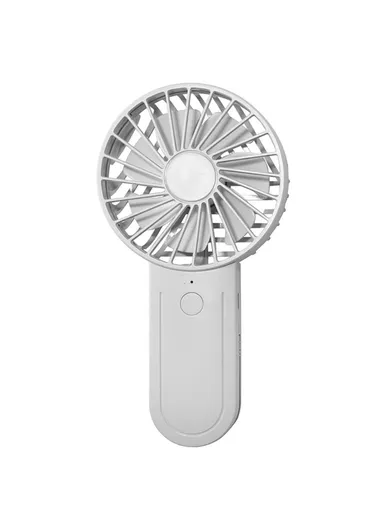 Mini USB Rechargeable Hand-Held Desktop Fan Summer 3-Speed Cooling Fan with Telescopic Hook Y7 - White