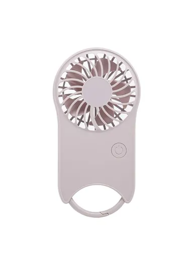 Mini Handheld Fan 3 Wind Speed Outdoor Summer Cooling Fan with Hanging Buckle F12 - Pink