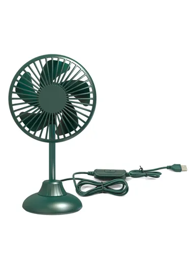 Car Interior Mute Fan USB Powered 3 Wind Speeds Adjustable Automotive Cooling Fan F502 - Green
