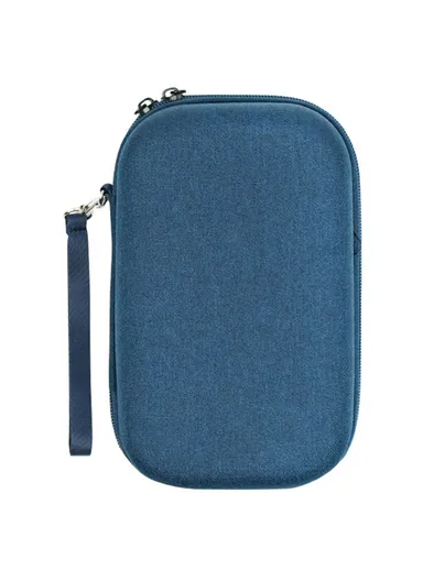 Digital Accessories Bag EVA &amp; Polyester Data Cable Power Bank Mouse Carrying Case (W21 x D13.5 x H7.5)cm - Blue