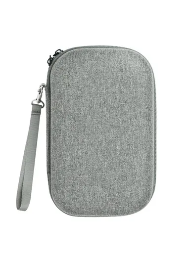 Digital Accessories Bag EVA &amp; Polyester Data Cable Power Bank Mouse Carrying Case (W21 x D13.5 x H7.5)cm - Dark Grey