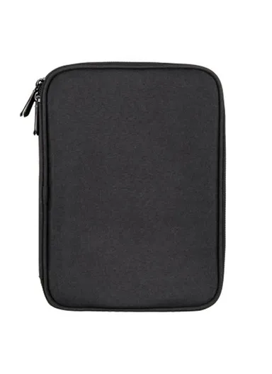Portable Travel Digital Accessories Carrying Bag Data Cable Power Bank Phone Zipper Storage Bag QY-A013 (W24 x D17 x H3.6)cm - Black