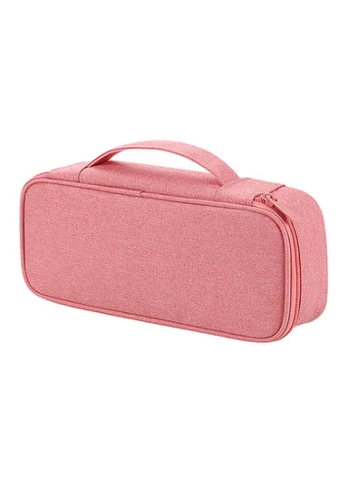 Digital Accessories Storage Bag, U Disk Power Bank Data Cable Storage Bag (W25 x D12 x H6.5)cm - Pink / L