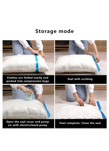 Clothes Pillows Bedding Vacuum Storage Bag Space Saving Vacuum Sealing Bag (L60 x W40)cm - S
