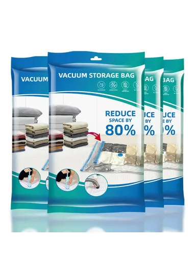 Clothes Pillows Bedding Vacuum Storage Bag Space Saving Vacuum Sealing Bag (L100 x W80)cm - L