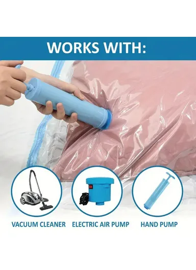 Clothes Pillows Bedding Vacuum Storage Bag Space Saving Vacuum Sealing Bag (L100 x W80)cm - L
