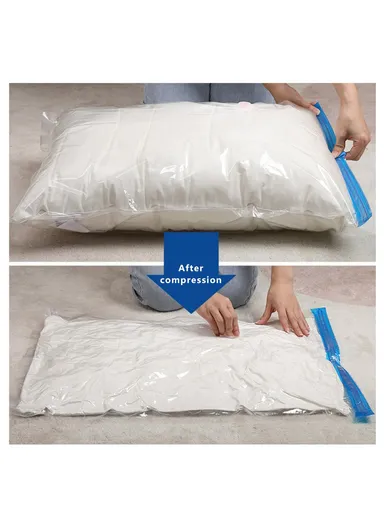 Clothes Pillows Bedding Vacuum Storage Bag Space Saving Vacuum Sealing Bag (L100 x W80)cm - L