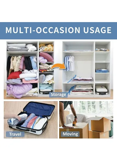 Clothes Pillows Bedding Vacuum Storage Bag Space Saving Vacuum Sealing Bag (L70 x W50)cm