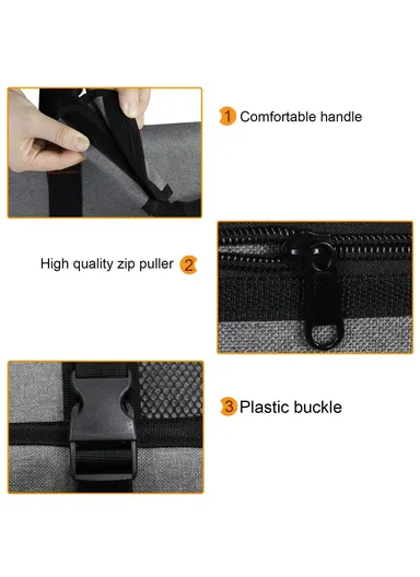 24" LCD Screens and Monitors Protective Monitor Bag with Velvet Lining Travel Carrying Case (W72 x H54)cm - Black