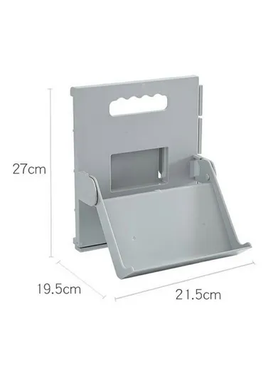 Foldable Vertical Shoe Rack, No Drill Shoes Organizer, Entryway Bathroom Slippers Storage Shelf (L21.5 x W19.5 x H27)cm - Grey