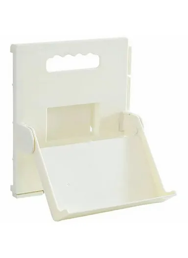 Foldable Vertical Shoe Rack, No Drill Shoes Organizer, Entryway Bathroom Slippers Storage Shelf (L21.5 x W19.5 x H27)cm - White