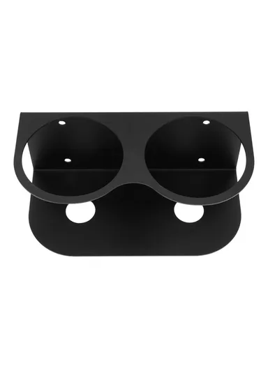 Dual Hole Wall Mount Spray Bottle Holder Paint Can Organizer Metal Storage Rack (L21.5 x W10.4 x H9)cm