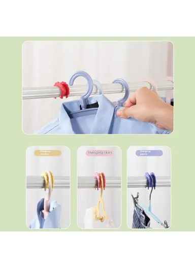 5-Pcs Clothes Hanger, Anti-Wind Clips Drying Rod Clamps Sunflower, Non-Slip Silicone Fasteners (D4.3 x W1.7)cm