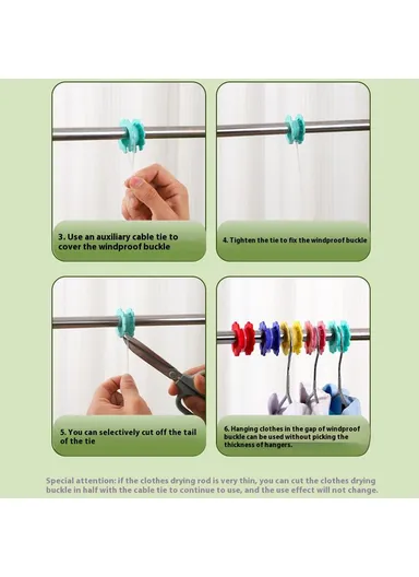 5-Pcs Clothes Hanger, Anti-Wind Clips Drying Rod Clamps Sunflower, Non-Slip Silicone Fasteners (D4.3 x W1.7)cm
