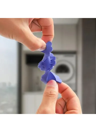 5-Pcs Clothes Hanger, Anti-Wind Clips Drying Rod Clamps Sunflower, Non-Slip Silicone Fasteners (D4.3 x W1.7)cm