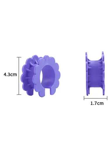 5-Pcs Clothes Hanger, Anti-Wind Clips Drying Rod Clamps Sunflower, Non-Slip Silicone Fasteners (D4.3 x W1.7)cm