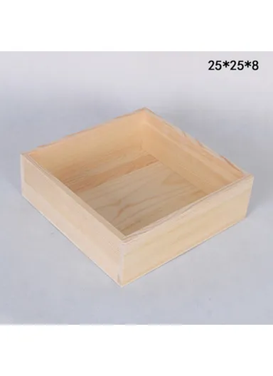Multi-Purpose Wooden Organizer Box Desktop Storage Container (L25 x W25 x H8)cm