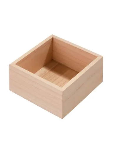 Multi-Purpose Wooden Organizer Box Desktop Storage Container (L15 x W15 x H8)cm