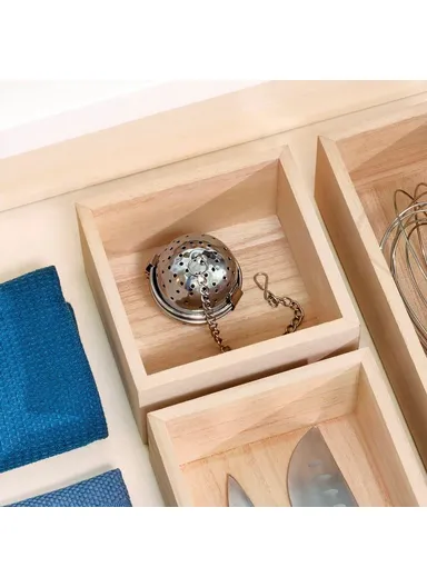 Multi-Purpose Wooden Organizer Box Desktop Storage Container (L15 x W15 x H8)cm