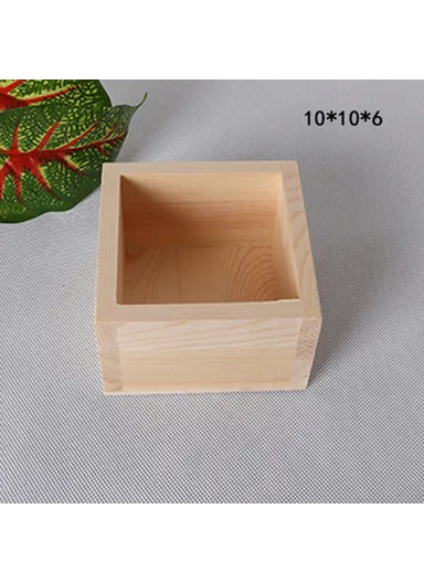 Multi-Purpose Wooden Organizer Box Desktop Storage Container (L10 x W10 x H6)cm