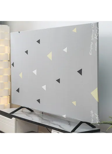 66 - 75 Inch Display Monitor Elastic Dust Cover TV Screen Protector Sleeve - Beige / L