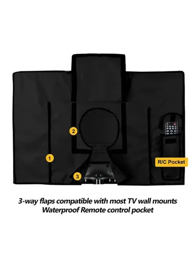80 - 85 Inch TV Cover Outdoor Waterproof Oxford Cloth Wall Mounted Television Protective Sleeve (L190.5 x W11.43 x H114)cm