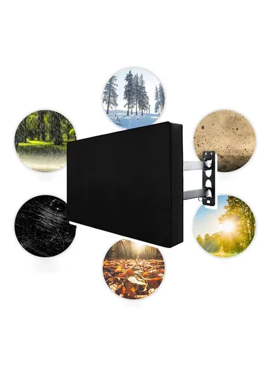 80 - 85 Inch TV Cover Outdoor Waterproof Oxford Cloth Wall Mounted Television Protective Sleeve (L190.5 x W11.43 x H114)cm