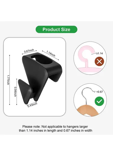 18-Pcs Clothes Hanger Connector Hooks, Wardrobe Save Space Organizer Hooks (L3 x W1.7 x H4.5)cm - Triangle Shape