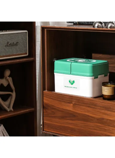 Multi Layer First Aid Kit Box Medical Storage Organizer Medicine Container - Orange