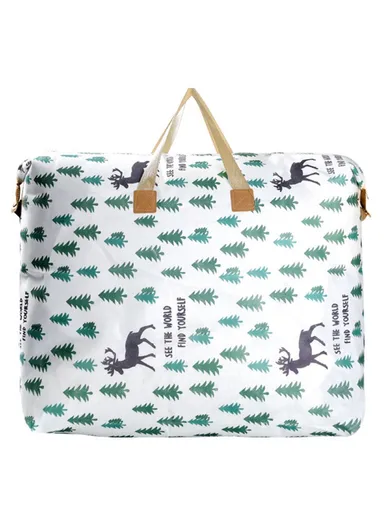 Large Capacity Waterproof Wardrobe Organizer Clothes Bedding Storage Bag, Size L (W74 x D22 x H52)cm - Elk